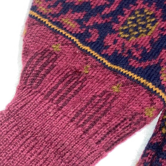 Vintage Past times 100% Wool Burgundy Cardigan Sweater Size XL - Picture 11 of 13